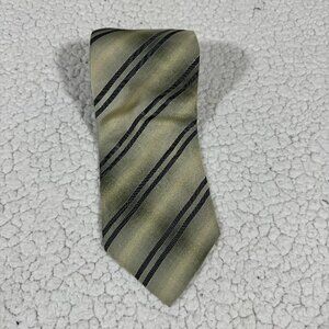 Roberta di Camerino M. In Italy Metallic Striped Men’s Silk Tie